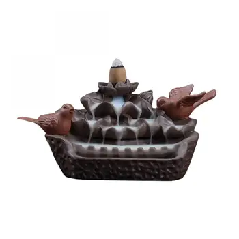 Bird Ceramic Backflow Incense Burner Lotus Flower Smoke Waterfall Incense Holder Incense Crafts Aromatherapy Censer Home Decor
Bird Ceramic Backflow Incense Burner Lotus Flower Smoke Waterfall Incense Holder Incense Crafts Aromatherapy Censer Home Decor