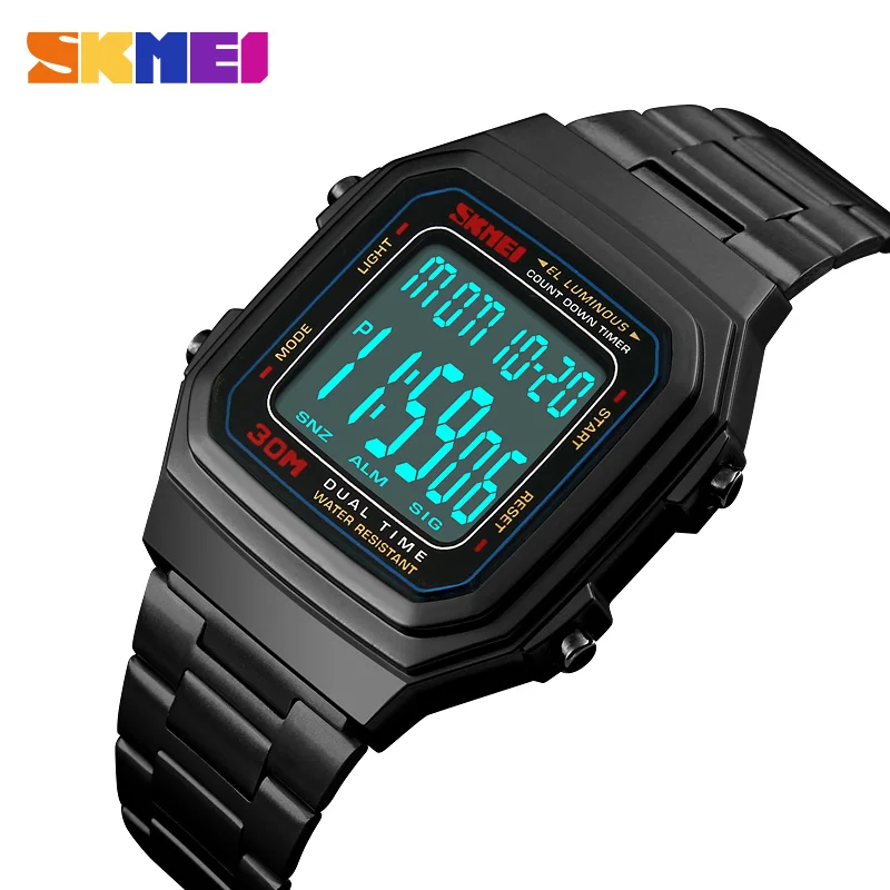 Luxury Brand SKMEI Watch Men Countdown Electronic Digital Sports Watches 30M Waterproof Outdoor LED Men Watch Relogio Masculino
Luxury Brand SKMEI Watch Men Countdown Electronic Digital Sports Watches 30M Waterproof Outdoor LED Men Watch Relogio Masculino