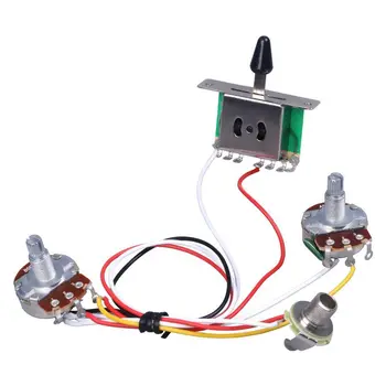 New Guitar Pre-wired Harness, 3 Way Blade Toggle Switch 1V1T 500K for Electric Guitar
New Guitar Pre-wired Harness, 3 Way Blade Toggle Switch 1V1T 500K for Electric Guitar