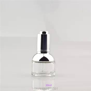 30ml essential oil bottles, transparent glass dropper bottle, serum container used by pump
30ml essential oil bottles, transparent glass dropper bottle, serum container used by pump