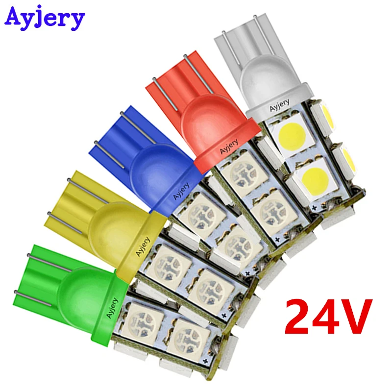 AYJERY 24V DC 50PCS T10 194 168 W5W 5050 9 SMD 9 LED Light Bulb Wedge Lamp Clearance Light White Blue Red Yellow Car Led Light
AYJERY 24V DC 50PCS T10 194 168 W5W 5050 9 SMD 9 LED Light Bulb Wedge Lamp Clearance Light White Blue Red Yellow Car Led Light
