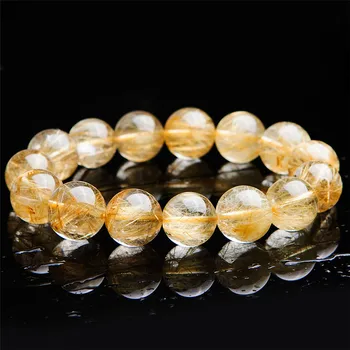 15mm Genuine Natural Yellow Golden Rutilated Quartz Bracelet Crystal Clear Round Bead Stretch Powerful Women Men Bracelet
15mm Genuine Natural Yellow Golden Rutilated Quartz Bracelet Crystal Clear Round Bead Stretch Powerful Women Men Bracelet