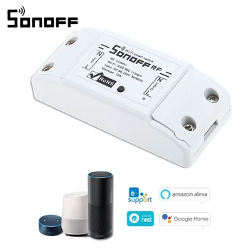 Sonoff RF Smart WiFi Switch Interruptor 433Mhz RF Receiver Wireless Remote Control Smart Home Wifi Light Switch for Alexa Google
Sonoff RF Smart WiFi Switch Interruptor 433Mhz RF Receiver Wireless Remote Control Smart Home Wifi Light Switch for Alexa Google