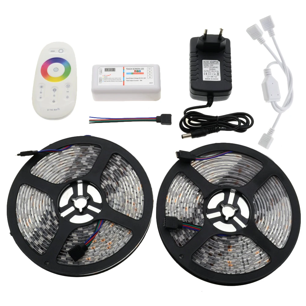 RGB СВЕТОДИОДНАЯ лента SMD 5050 светильник аемая 5 м 12 В постоянного тока гибкая полный