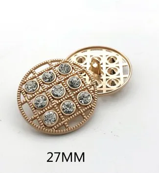 10 pieces New gold metal Rhinestone jacket buttons Accessories Overcoat coat Sweater shirt Button 27mm Free shipping
10 pieces New gold metal Rhinestone jacket buttons Accessories Overcoat coat Sweater shirt Button 27mm Free shipping