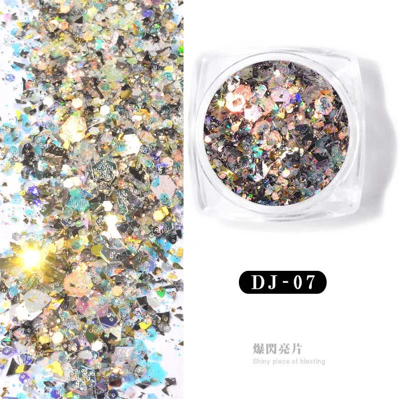 Nail art glitter flakes 12 colors rainbow powder change color under sunlight nail polish decoration glitter nail sequins MZ061
Nail art glitter flakes 12 colors rainbow powder change color under sunlight nail polish decoration glitter nail sequins MZ061