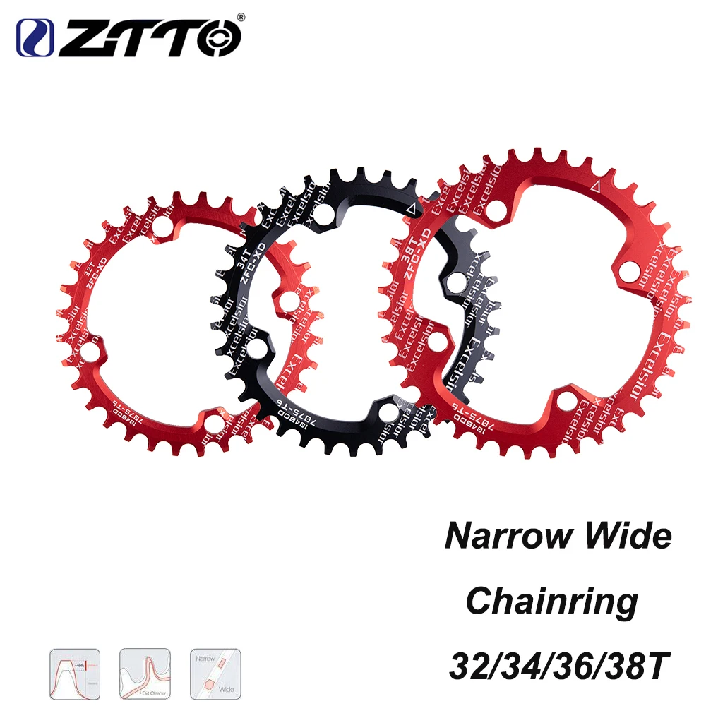 ZTTO ROUND single speed 1x system Narrow Wide chainring 104 BCD 32T 34T 36T 38Tfor MTB 11s 10s 9s 1*11 Crankset Chainwheel Ring
ZTTO ROUND single speed 1x system Narrow Wide chainring 104 BCD 32T 34T 36T 38Tfor MTB 11s 10s 9s 1*11 Crankset Chainwheel Ring