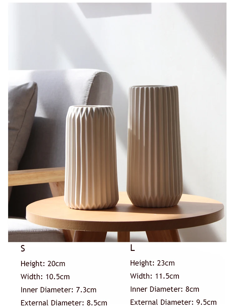 Ribbed Porcelain Ivory Vase Ribbed Porcelain Ivory Vase
