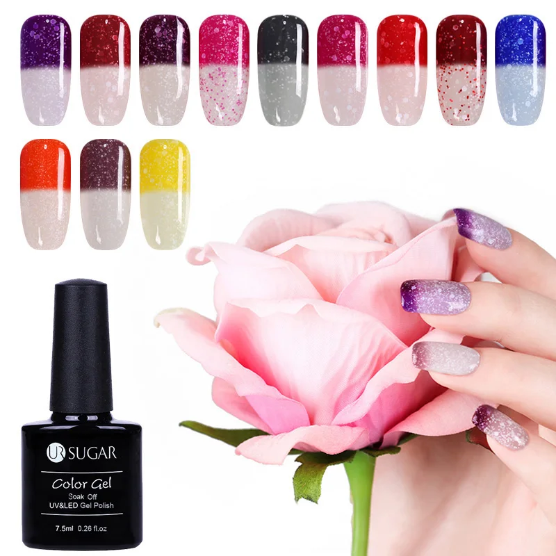 UR SUGAR 1 Bottle 7.5ml Temperature Color Change Nail Gel Polish Snowflake Thermal UV Gel Polish Soak Off Glitter Gel Varnish
UR SUGAR 1 Bottle 7.5ml Temperature Color Change Nail Gel Polish Snowflake Thermal UV Gel Polish Soak Off Glitter Gel Varnish