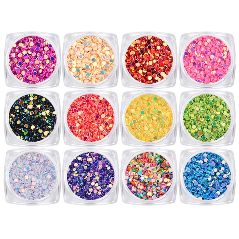 12 Pcs Mixed Colors 3D Ultra Thin Sequins Nail Glitter Flakes 1MM Sparkly DIY Tips Dazzling Paillette Nail Art Decorations
12 Pcs Mixed Colors 3D Ultra Thin Sequins Nail Glitter Flakes 1MM Sparkly DIY Tips Dazzling Paillette Nail Art Decorations