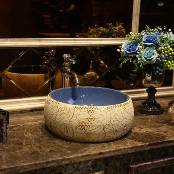 Round Shape Europe style chinese wash basin vessel sinks Jingdezhen Art Counter Top ceramic basin sink ceramic washbowl
Round Shape Europe style chinese wash basin vessel sinks Jingdezhen Art Counter Top ceramic basin sink ceramic washbowl