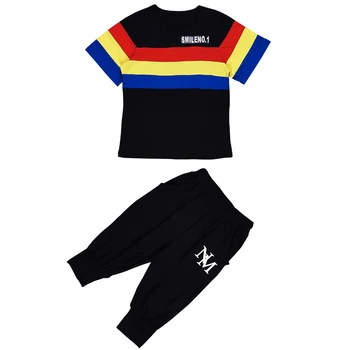 Big Boy's Summer Sets Color Rainbow Stripes Letters Loose Fit T-shirts+Shorts 2PCS Clothing Sets Hip Hop Dancer Woven Belts Sets
Big Boy's Summer Sets Color Rainbow Stripes Letters Loose Fit T-shirts+Shorts 2PCS Clothing Sets Hip Hop Dancer Woven Belts Sets