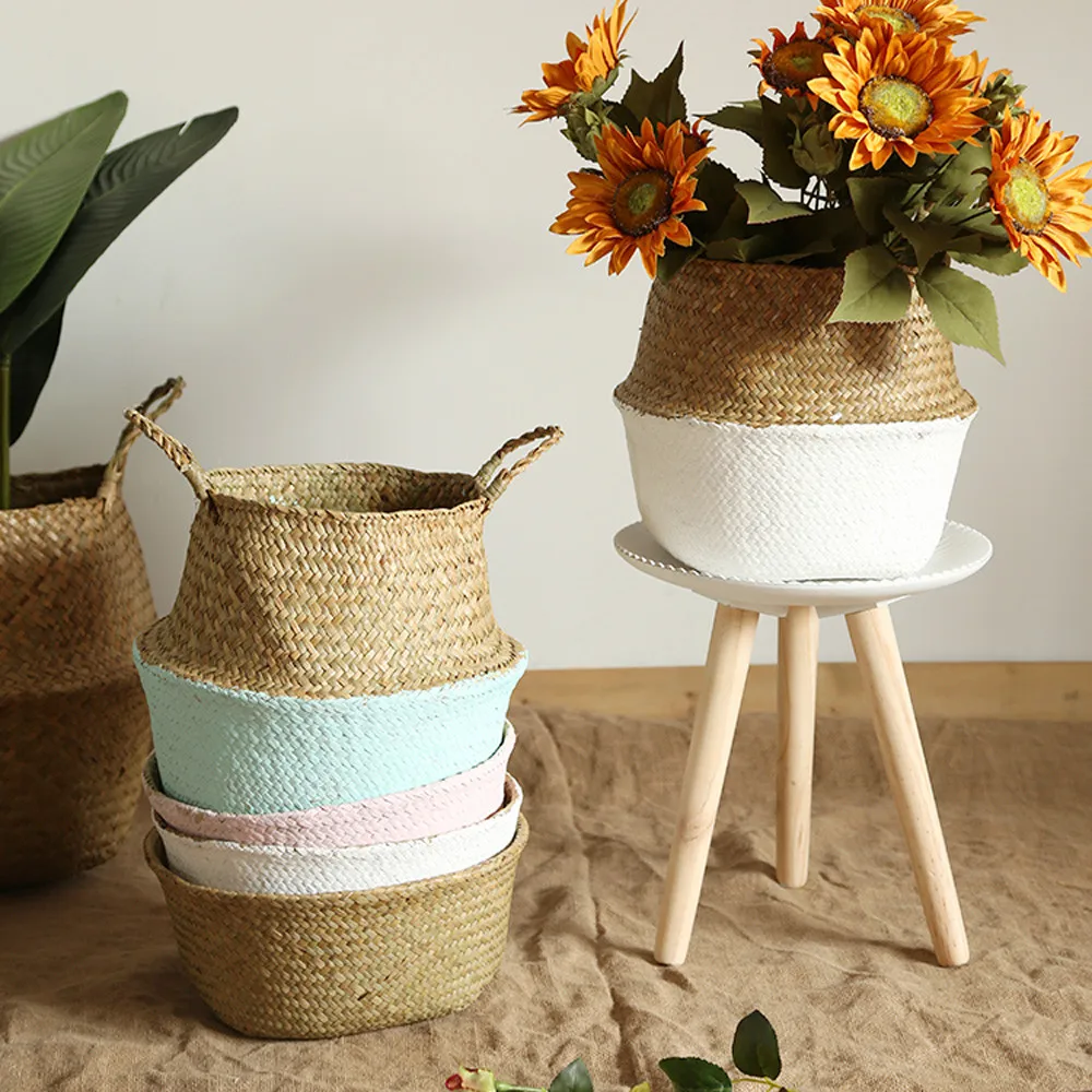 Vintage Seagrass Wicker Straw Nursery Bonsai Flower Pot Foldable Basket Storage Garden Decoration Balcony Seeds Plants Maceta
Vintage Seagrass Wicker Straw Nursery Bonsai Flower Pot Foldable Basket Storage Garden Decoration Balcony Seeds Plants Maceta
