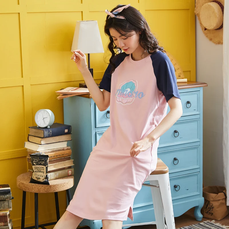 New Summer 100%Cotton Cartoon Women Nightgown Short Sleeve O-neck Casual Soft M-XXL Girls Sleepwear Ladies Nightdress
New Summer 100%Cotton Cartoon Women Nightgown Short Sleeve O-neck Casual Soft M-XXL Girls Sleepwear Ladies Nightdress