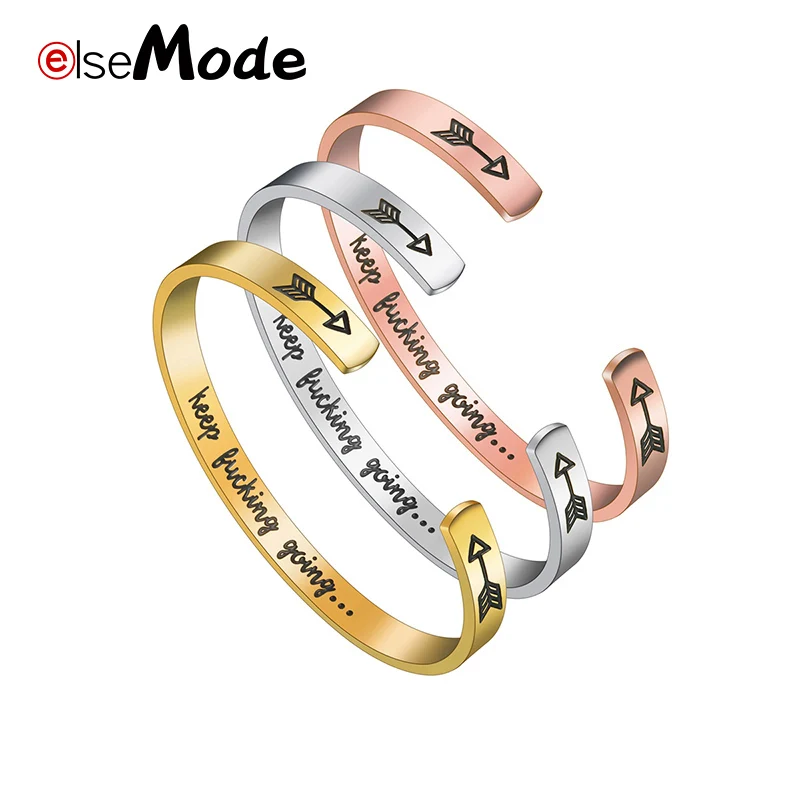ELSEMODE Stainless Steel 12 Style Inspirational Keep Going Cuff Bracelets Bangles Motivational Friend Encouragement Jewelry
ELSEMODE Stainless Steel 12 Style Inspirational Keep Going Cuff Bracelets Bangles Motivational Friend Encouragement Jewelry