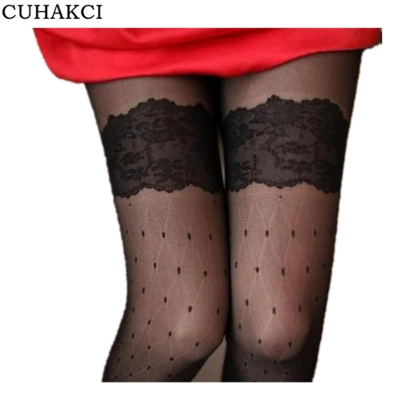 CUHAKCI Summer Women Lace Stocking Thigh High Women's Silk Stockings Ladies Black White Long Stockings Slim With Dot
CUHAKCI Summer Women Lace Stocking Thigh High Women's Silk Stockings Ladies Black White Long Stockings Slim With Dot