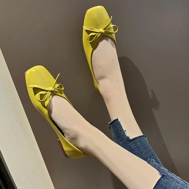 Fashion Ballet Flats Women Square Toe Soft Sole Loafers Shoes Elegant Bow Knot Women's Flats Ladies Brand Shoes
Fashion Ballet Flats Women Square Toe Soft Sole Loafers Shoes Elegant Bow Knot Women's Flats Ladies Brand Shoes