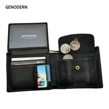GENODERN Cow Leather Men Wallets with Coin Pocket Vintage Male Purse Function Brown Genuine Leather Men Wallet with Card Holders
GENODERN Cow Leather Men Wallets with Coin Pocket Vintage Male Purse Function Brown Genuine Leather Men Wallet with Card Holders