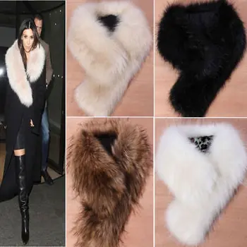 Women's Faux Fur Scarf Scarves Collar Shawl Wraps Stole Hood Trim Fluffy New Noble Elegant Vogue Fur Collar Woman Neckerchief
Women's Faux Fur Scarf Scarves Collar Shawl Wraps Stole Hood Trim Fluffy New Noble Elegant Vogue Fur Collar Woman Neckerchief