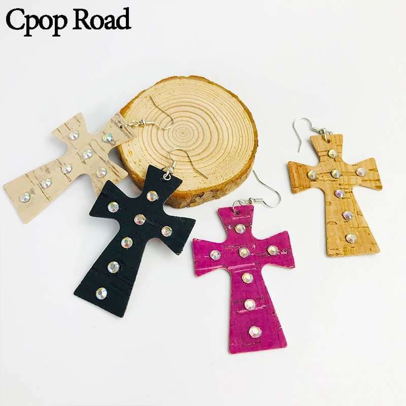 Cpop Vintage Wood PU Leather Cross Earrings Creative Nail Personality Statement Earrings Women Accessories Jewelry Gift Hot Sale
Cpop Vintage Wood PU Leather Cross Earrings Creative Nail Personality Statement Earrings Women Accessories Jewelry Gift Hot Sale