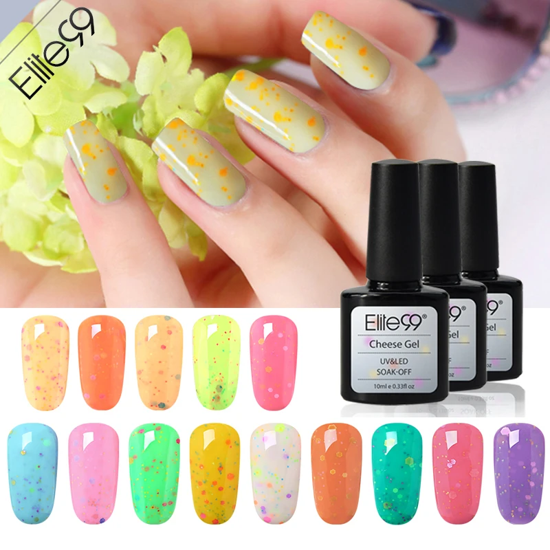 

Elite99 10ml Cheese Gel Nail Polish Candy Gel Varnish Soak Off UV LED Nails Lacquer Semi Permanent Nail Art UV Gel Nail Polish