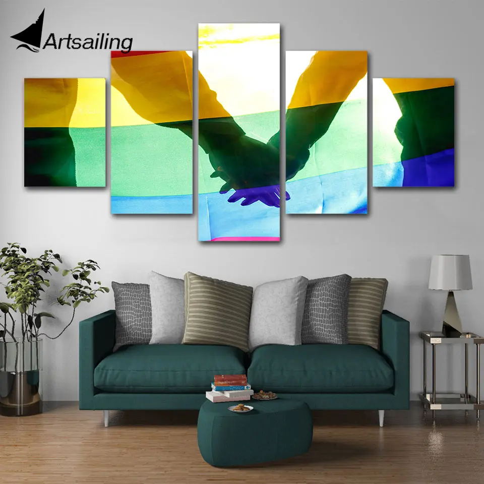 ArtSailing 5 Piece painting LGBT Gay Love Wall Art Print Gays Hand in Hand Pictures Room Decoration For Living Room HD Prints
ArtSailing 5 Piece painting LGBT Gay Love Wall Art Print Gays Hand in Hand Pictures Room Decoration For Living Room HD Prints