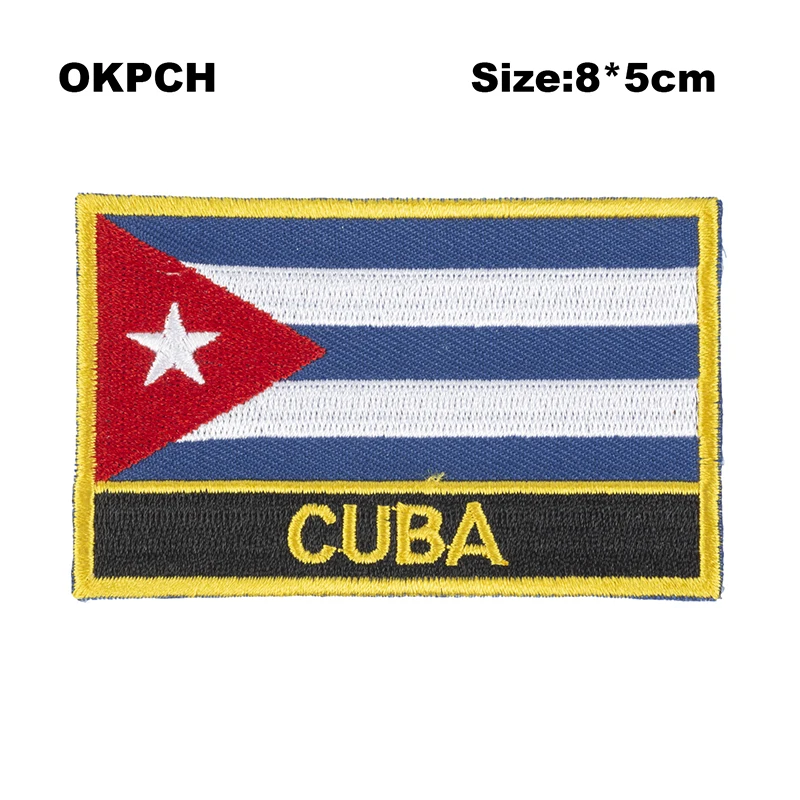 Cuba Square Shape Flag Iron on patches Orzen embroidery patch custom Stickers for clothes PT0070-R 
Cuba Square Shape Flag Iron on patches Orzen embroidery patch custom Stickers for clothes PT0070-R
