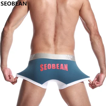 SEOBEAN Men's Underwear Letters printing Low Waist Cotton Breathable Youth U-pouch Bag Design Push Up Sexy Boxers
SEOBEAN Men's Underwear Letters printing Low Waist Cotton Breathable Youth U-pouch Bag Design Push Up Sexy Boxers