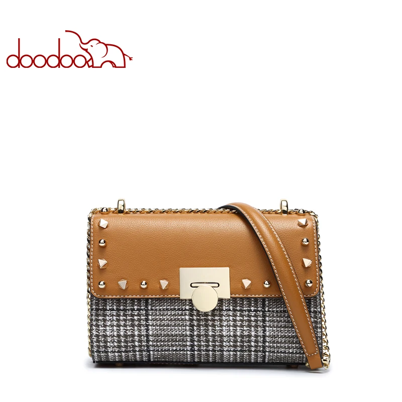 DOODOO Fashion Female Brand Shoulder Bag Woman PU Leather Messenger Bags Rivet Chain Handbag Crossbody Bags For Women Bolsa
DOODOO Fashion Female Brand Shoulder Bag Woman PU Leather Messenger Bags Rivet Chain Handbag Crossbody Bags For Women Bolsa