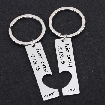 1 set Personalized Couples Keychain Half Heart Keyring His Only Her Only Engraved Slipt Heart Keyring Date customized Gifts
1 set Personalized Couples Keychain Half Heart Keyring His Only Her Only Engraved Slipt Heart Keyring Date customized Gifts