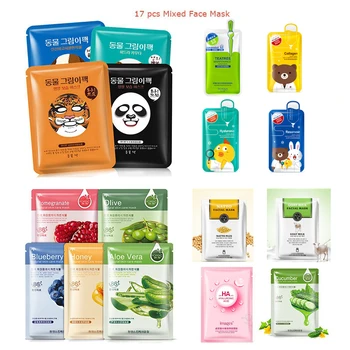 17Pcs/Lot Mixed Face Mask Plant Series Animal Shaped Carton Deep Moisturizing Soften Facial Mask Different Packaging
17Pcs/Lot Mixed Face Mask Plant Series Animal Shaped Carton Deep Moisturizing Soften Facial Mask Different Packaging
