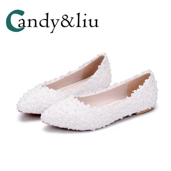 Women Lace Wedding Shoes Comfort Pointed Toe Party Slip-on Flats Reception Occasion Low Heel Formal Dress Lady Dream Pairs Bride
Women Lace Wedding Shoes Comfort Pointed Toe Party Slip-on Flats Reception Occasion Low Heel Formal Dress Lady Dream Pairs Bride