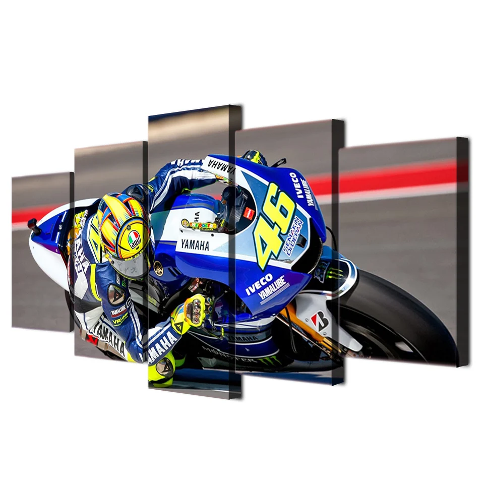Valentino Rossi Moto Motorcycle Speed Racer Art For Living Room Bedroom Home Decor 5Piece Painting Framed Canvas Wall Art
Valentino Rossi Moto Motorcycle Speed Racer Art For Living Room Bedroom Home Decor 5Piece Painting Framed Canvas Wall Art