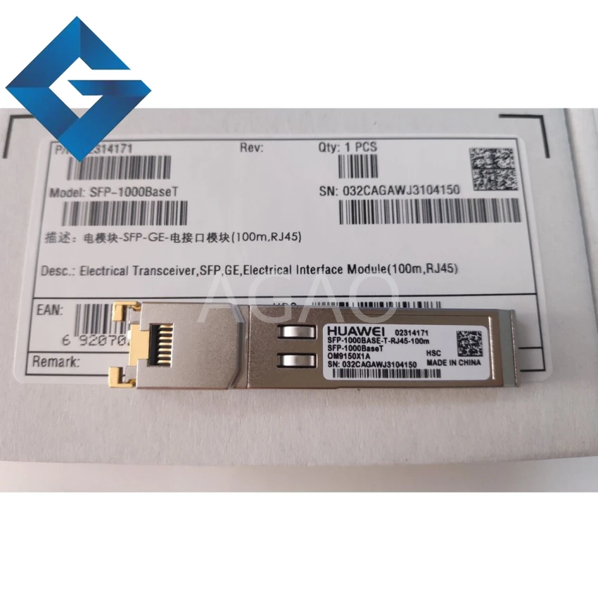 Original New Hua wei SFP-1000Base-T-RJ45-100m SFP-1000BaseT OM9150X1A,Electrical Transceiver ,
Original New Hua wei SFP-1000Base-T-RJ45-100m SFP-1000BaseT OM9150X1A,Electrical Transceiver ,