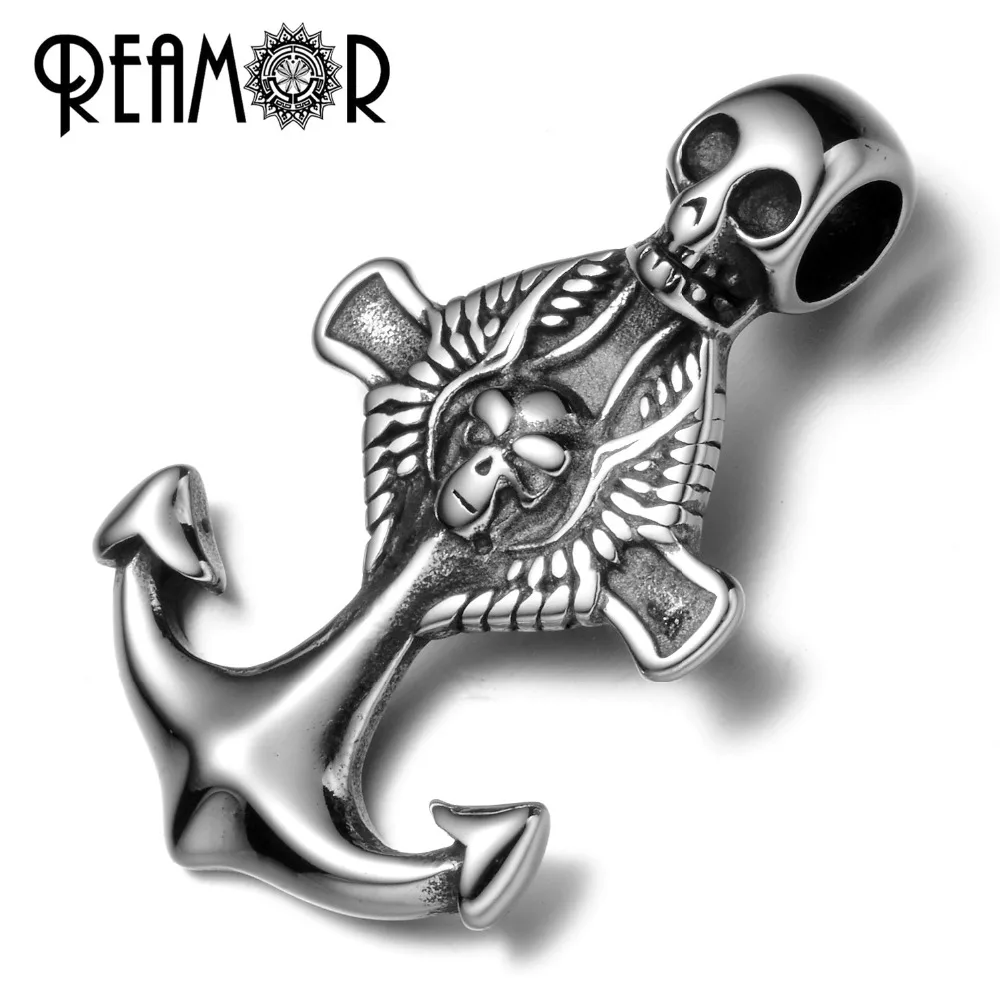REAMOR 316L Stainless steel Anchor With Rudder&Skull Head Beads Fit Bracelet Connectors Charms & Necklace Pendant Jewelry Making
REAMOR 316L Stainless steel Anchor With Rudder&Skull Head Beads Fit Bracelet Connectors Charms & Necklace Pendant Jewelry Making