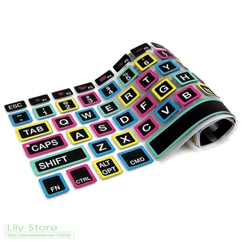 For MacBook Air 13.3 Big Font and Multi-color Rainbow Keyboard Cover Silicone Skin For MacBook Pro 13 15 with or w/out Retina
For MacBook Air 13.3 Big Font and Multi-color Rainbow Keyboard Cover Silicone Skin For MacBook Pro 13 15 with or w/out Retina