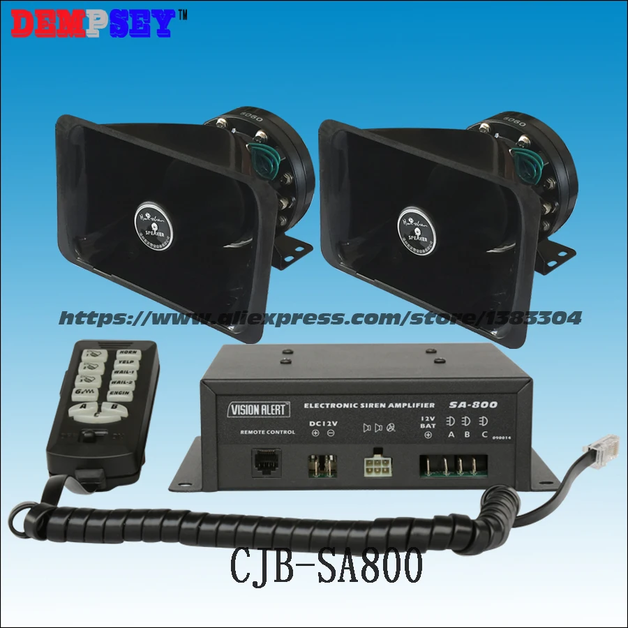 

SA-800 High-power 300w siren, 300W Speaker alarm/ 9Tone /Police siren,fire engines/emergency/construction vehicles/ with speaker