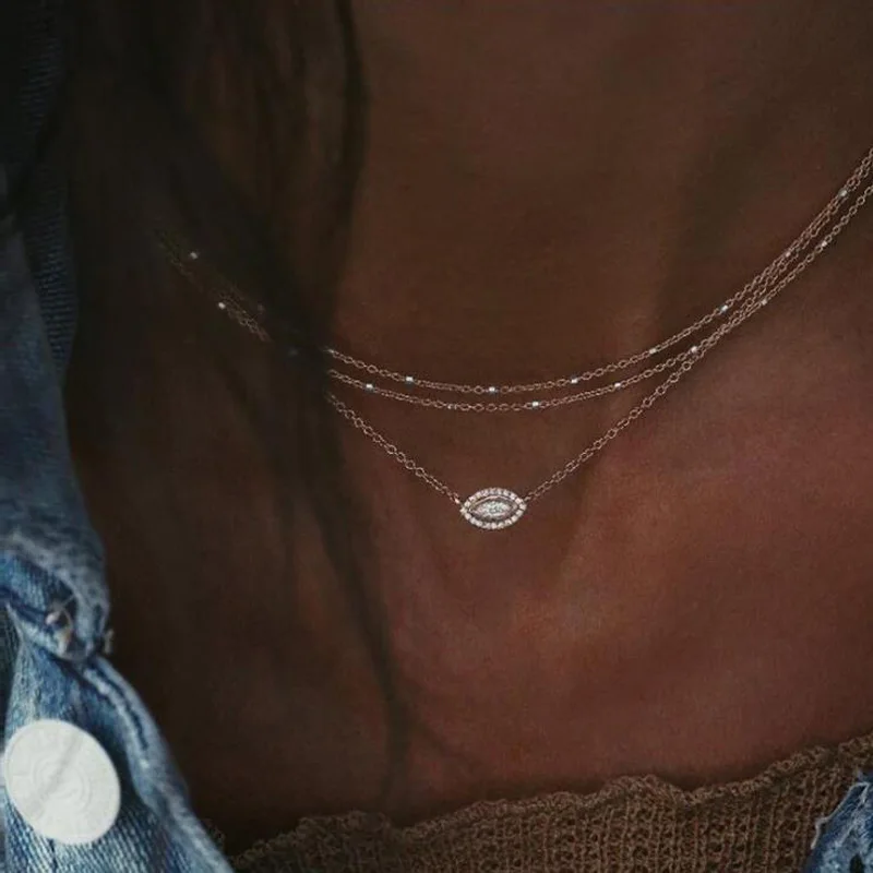 Multilayer Beads Charm Necklace for Women Crystal Gold Long Pendant Necklaces New Fashion Geometry Necklaces Drop Shipping
Multilayer Beads Charm Necklace for Women Crystal Gold Long Pendant Necklaces New Fashion Geometry Necklaces Drop Shipping