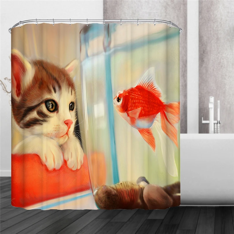 Online kopen Wholesale kat douchegordijn uit China kat douchegordijn