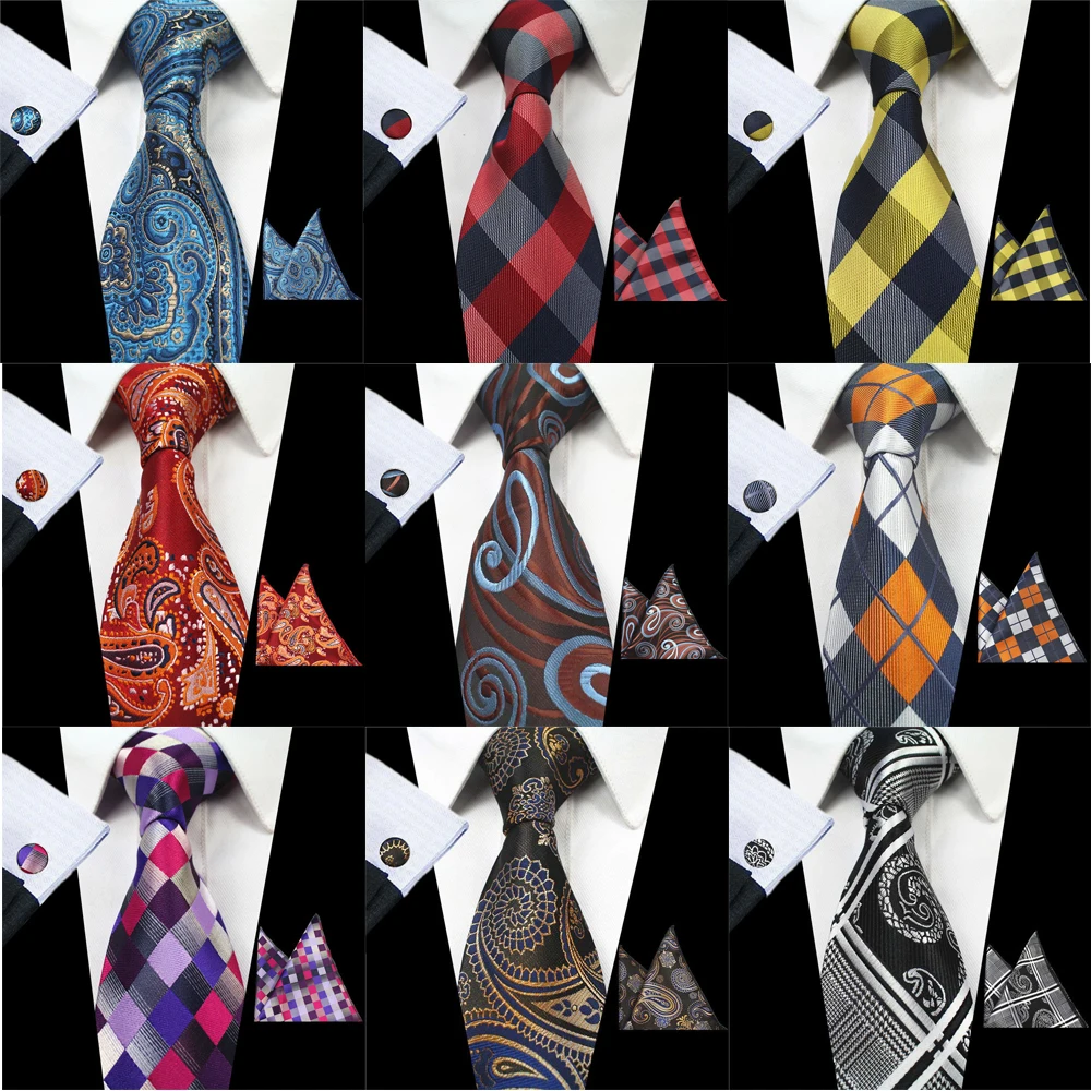 Luxury Men's 8CM Silk Necktie ( Neck Tie Pocket Square Cufflinks Set ) Wedding Party Paisley Plaids Neckties Handkerchief Lot
Luxury Men's 8CM Silk Necktie ( Neck Tie Pocket Square Cufflinks Set ) Wedding Party Paisley Plaids Neckties Handkerchief Lot