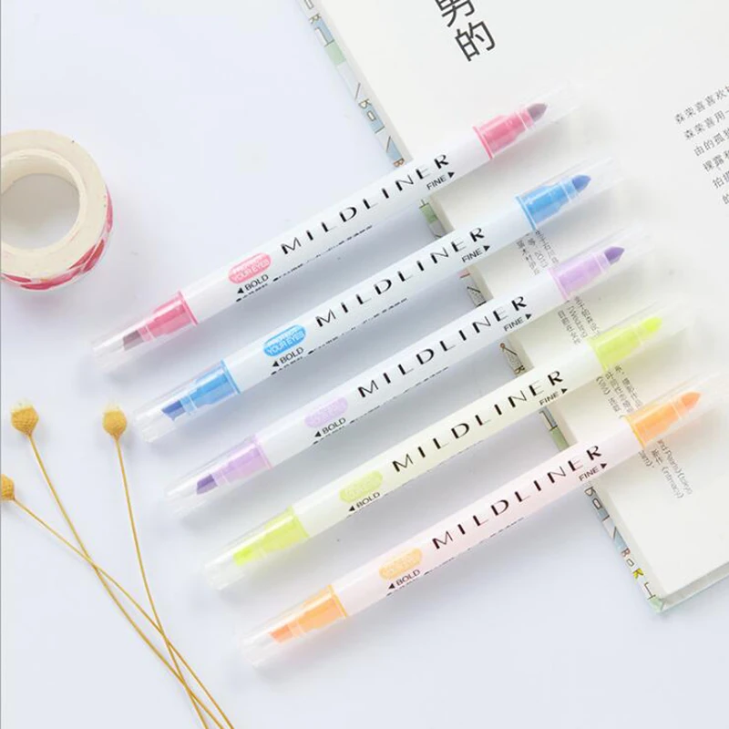 HANKU Cute 12Colors/set Mildliner Pens Mild liner Double Headed Fluorescent Pen Art Highlighter Drawing Marker Pen Art Supplies
HANKU Cute 12Colors/set Mildliner Pens Mild liner Double Headed Fluorescent Pen Art Highlighter Drawing Marker Pen Art Supplies