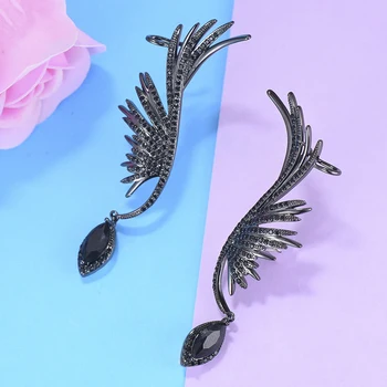 GODKI 70mm Luxury Angel Wing Feather Fashion Popular Iregular Geometry Dangle Drop Earrings Full Cubic Zirconia Pave Earring2019
GODKI 70mm Luxury Angel Wing Feather Fashion Popular Iregular Geometry Dangle Drop Earrings Full Cubic Zirconia Pave Earring2019
