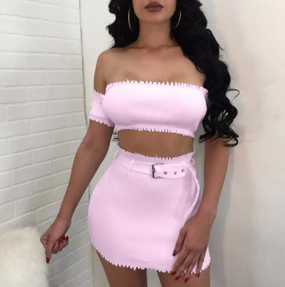 white two piece club outfit