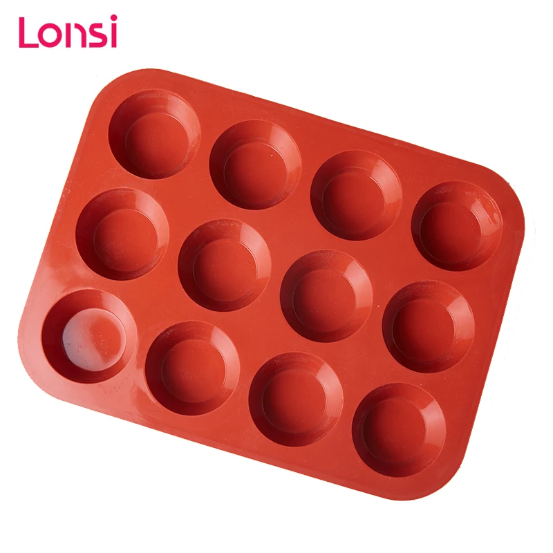 LONSI 12 Cup Silicone Mold Muffin Cupcake Baking Pan Non Stick Dishwasher Microwave Safe Silicone Baking Mold
LONSI 12 Cup Silicone Mold Muffin Cupcake Baking Pan Non Stick Dishwasher Microwave Safe Silicone Baking Mold