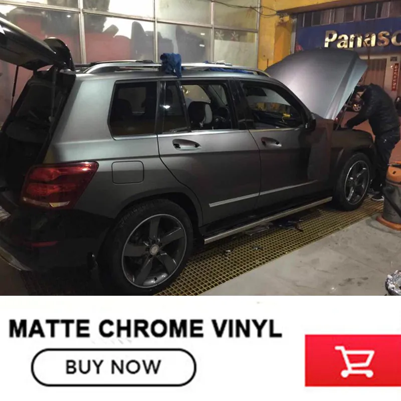 High Stretchability Matte Chrome Vinyl Gunmetal Grey Car Wraps Color Changing film Car Sticker With Air channel 1.52*20m/roll 
High Stretchability Matte Chrome Vinyl Gunmetal Grey Car Wraps Color Changing film Car Sticker With Air channel 1.52*20m/roll