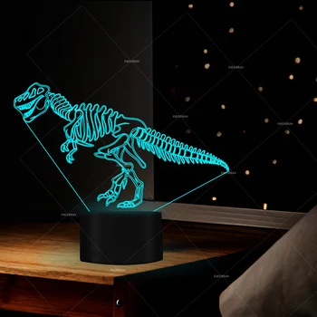 Creative dinosaur skeleton multi-colored night light fantasy gift 7 Changing Colors LED Lamp
Creative dinosaur skeleton multi-colored night light fantasy gift 7 Changing Colors LED Lamp