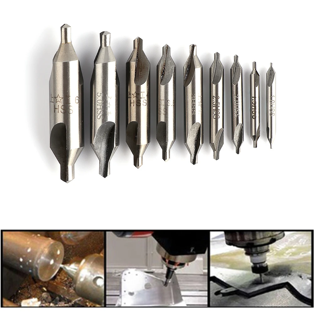 5/10Pcs Practical Useful HSS Center/Spotting Drill Bits 60 Degree Double End Lathe Combined Countersink Power Tools Parts
5/10Pcs Practical Useful HSS Center/Spotting Drill Bits 60 Degree Double End Lathe Combined Countersink Power Tools Parts