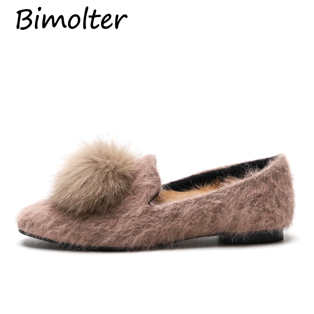Bimolter Women Mane Fur shoes Warm Rabbit Fur Flats Casual Party Fashion Loafers plush Inside Slip on Office Ladies Shoes NA022
Bimolter Women Mane Fur shoes Warm Rabbit Fur Flats Casual Party Fashion Loafers plush Inside Slip on Office Ladies Shoes NA022