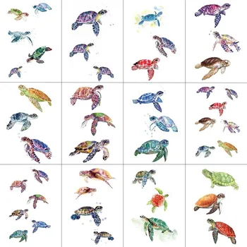 HXMAN 12 PCS/lot Turtle Temporary Tattoo Sticker for Women Men Body Art Children Kids Waterproof Hand Fake Tatoo 9.8X6cm W12-26
HXMAN 12 PCS/lot Turtle Temporary Tattoo Sticker for Women Men Body Art Children Kids Waterproof Hand Fake Tatoo 9.8X6cm W12-26
