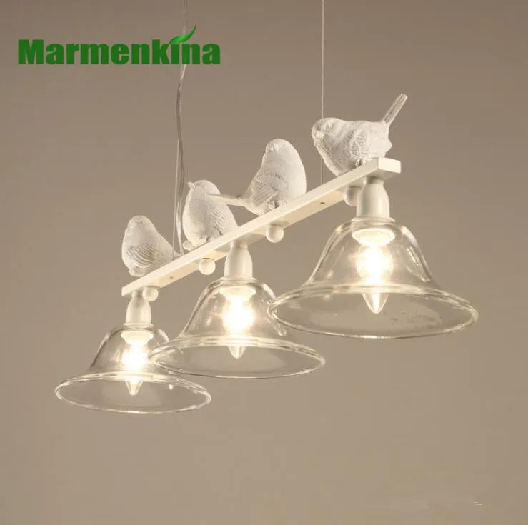 Креативные индивидуальные теплые светильники в рустикальном стиле с птицами E14